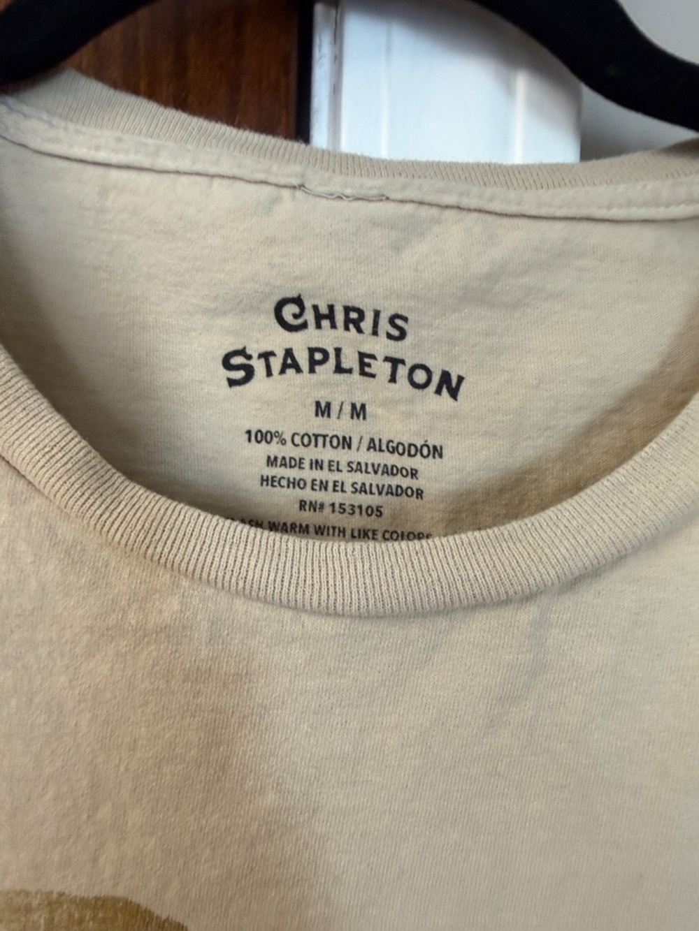 Chris Stapleton Beige Graphic Tee - Rodeo Print - Picture 2 of 3